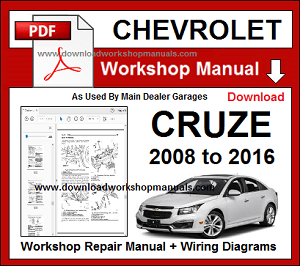 chevrolet cruze service repair workshop manual download